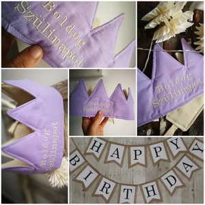 Textil korona, fejdísz - Boldog szülinapot - játék & sport - szerepjáték - Meska.hu