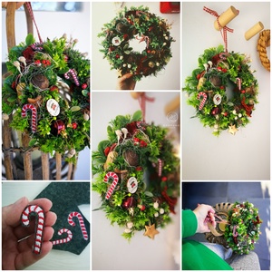 Kézműves karácsonyi kopogtató  hagyományos téli ajtódísz - karácsony - karácsonyi lakásdekoráció - karácsonyi ajtódíszek - Meska.hu