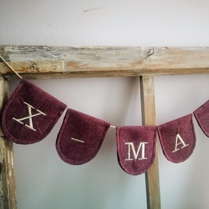 Karácsonyi  girland dekoráció, feliratos füzér  - karácsony - karácsonyi lakásdekoráció - karácsonyi girland, boa - Meska.hu