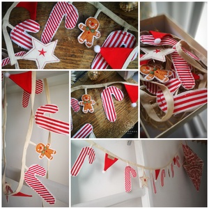 Karácsonyi mini girland dekoráció - karácsony - karácsonyi lakásdekoráció - karácsonyi girland, boa - Meska.hu