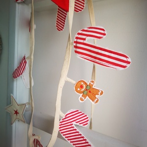 Karácsonyi mini girland dekoráció - karácsony - karácsonyi lakásdekoráció - karácsonyi girland, boa - Meska.hu