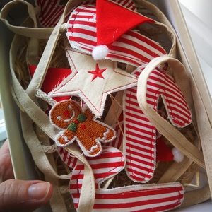 Karácsonyi mini girland dekoráció - karácsony - karácsonyi lakásdekoráció - karácsonyi girland, boa - Meska.hu