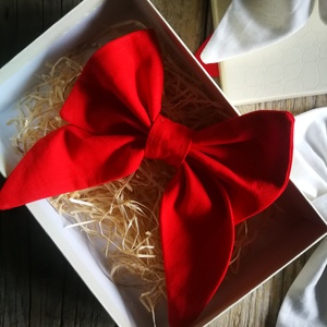 Textil masni dekoráció, piros - darabáras - karácsony - karácsonyi lakásdekoráció - karácsonyfadíszek - Meska.hu