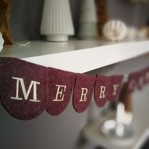 Karácsonyi  girland dekoráció, feliratos füzér  - Meska.hu