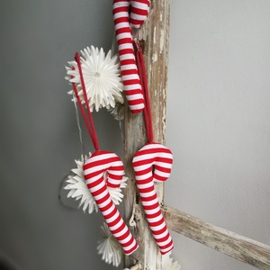Cukorpálca karácsonyi függődísz dekoráció - 3 db  - karácsony - karácsonyi lakásdekoráció - karácsonyfadíszek - Meska.hu