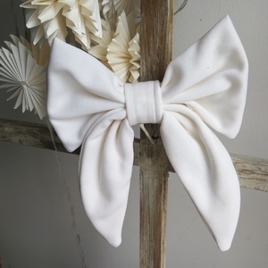 Textil masni dekoráció, fehér - darabáras - karácsony - karácsonyi lakásdekoráció - karácsonyfadíszek - Meska.hu