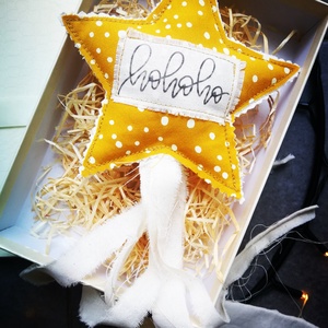 Bohém kézműves csillag dekoráció - Meska.hu