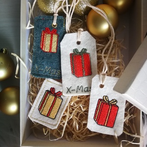 Karácsonyi ajándékcímke  - 4 darabos - Meska.hu