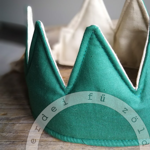 Textil korona, fejdísz - erdei fű - Meska.hu