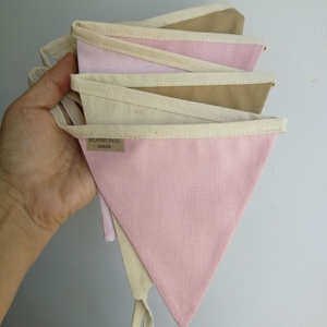 Zászlófüzér, Textil Girland Dekoráció, Babaszoba Dekor, Háromszög Zászló - baba - mama - babaszoba-dekoráció - babaszoba dekoráció - Meska.hu