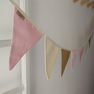 Zászlófüzér, Textil Girland Dekoráció, Babaszoba Dekor, Háromszög Zászló - baba - mama - babaszoba-dekoráció - babaszoba dekoráció - Meska.hu