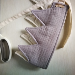 Textil korona, fejdísz LIMITÁLT- világosszürke, duplagéz anyag - játék & sport - szerepjáték - Meska.hu