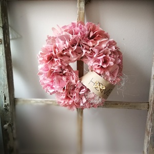 Textilszálas pasztell dekoráció, kopogtató - 26 cm  - otthon & életmód - dekoráció - ajtó- és ablak dekoráció - ajtódísz & kopogtató - Meska.hu