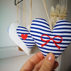 Szív függődísz, dekorációs kiegészítő  - 4 darabos szett  - otthon & életmód - dekoráció - fali és függő dekoráció - falra akasztható dekor - Meska.hu