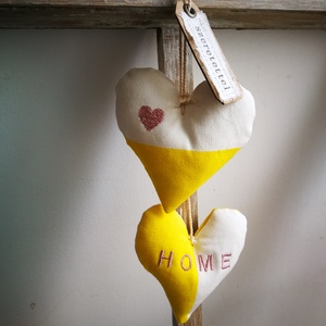 Szív függődísz, dekorációs kiegészítő  - 2 darabos szett  - otthon & életmód - dekoráció - fali és függő dekoráció - falra akasztható dekor - Meska.hu