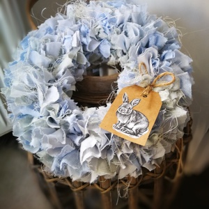 Textilszálas dekoráció, kopogtató, köszönőajándék - 23 cm  - otthon & életmód - dekoráció - ajtó- és ablak dekoráció - ajtódísz & kopogtató - Meska.hu