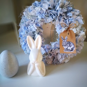 Textilszálas dekoráció, kopogtató, köszönőajándék - 23 cm  - otthon & életmód - dekoráció - ajtó- és ablak dekoráció - ajtódísz & kopogtató - Meska.hu