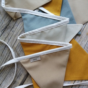 Zászlófüzér, Textil Girland Dekoráció, Babaszoba Dekor, Baba - mama, Babaszoba dekoráció, Babaszoba füzér, girland , Varrás, MESKA