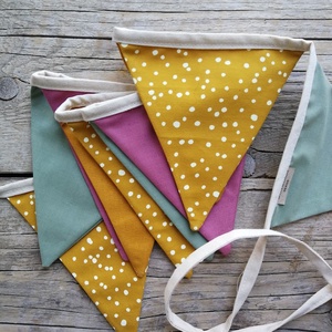 Zászlófüzér, Textil Girland Dekoráció, Babaszoba Dekor -egyedi rendelés - baba - mama - babaszoba dekoráció - babaszoba füzér, girland  - Meska.hu