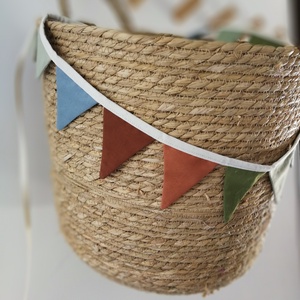 Zászlófüzér, Textil Girland Dekoráció, Babaszoba Dekor, MINI Háromszög Zászló - Meska.hu