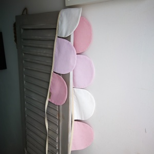 Zászlófüzér, Textil Girland Dekoráció, Babaszoba Dekor, Félkör Zászló - Meska.hu