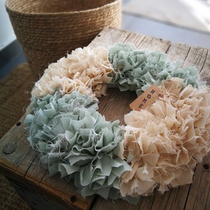 Natúr textilszálas dekoráció, ajtókopogtató - 32 cm - otthon & életmód - dekoráció - ajtó- és ablak dekoráció - ajtódísz & kopogtató - Meska.hu