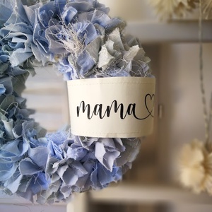 Textilszálas dekoráció, kopogtató, köszönőajándék - 23 cm  - otthon & életmód - dekoráció - ajtó- és ablak dekoráció - ajtódísz & kopogtató - Meska.hu