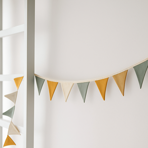 Zászlófüzér, Textil Girland Dekoráció, Babaszoba Dekor, MINI Háromszög Zászló - otthon & életmód - dekoráció - fali és függő dekoráció - girland, zászlófűzér - Meska.hu