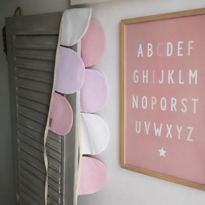 Zászlófüzér, Textil Girland Dekoráció, Babaszoba Dekor, Félkör Zászló, Baba - mama, Babaszoba dekoráció, Babaszoba füzér, girland , Varrás, MESKA