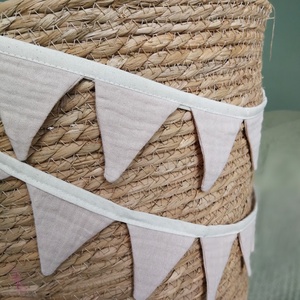 Zászlófüzér, Textil Girland Dekoráció, Babaszoba Dekor, Mini Háromszög Zászló - otthon & életmód - dekoráció - fali és függő dekoráció - girland, zászlófűzér - Meska.hu