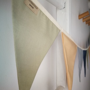 Zászlófüzér, Textil Girland Dekoráció, Babaszoba Dekor, Háromszög Zászló - baba - mama - babaszoba dekoráció - babaszoba füzér, girland  - Meska.hu