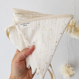 Zászlófüzér, Textil Girland Dekoráció, Babaszoba Dekor, Háromszög Zászló, Baba - mama, Babaszoba dekoráció, Babaszoba füzér, girland , Varrás, MESKA