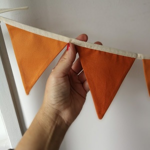 Zászlófüzér, Textil Girland Dekoráció, Babaszoba Dekor, Háromszög Zászló - baba - mama - babaszoba dekoráció - babaszoba füzér, girland  - Meska.hu