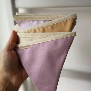 Zászlófüzér, Textil Girland Dekoráció, Babaszoba Dekor, Háromszög Zászló - baba - mama - babaszoba dekoráció - babaszoba füzér, girland  - Meska.hu