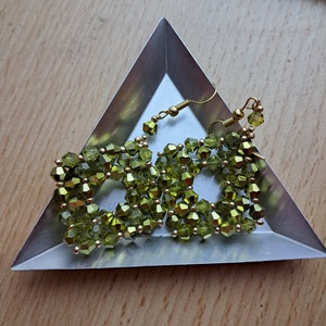 Veronika bicone fülbevaló 1 - ékszer - fülbevaló - lógó fülbevaló - Meska.hu