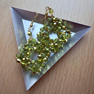 Veronika bicone fülbevaló 1 - ékszer - fülbevaló - lógó fülbevaló - Meska.hu