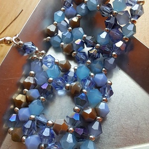 Veronika bicone fülbevaló 2 - ékszer - fülbevaló - lógó fülbevaló - Meska.hu