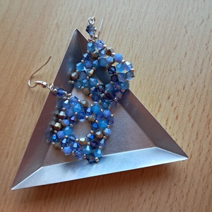 Veronika bicone fülbevaló 2 - ékszer - fülbevaló - lógó fülbevaló - Meska.hu