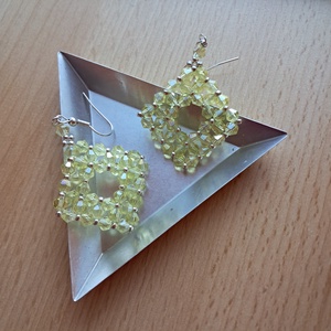 Veronika bicone fülbevaló 3 - ékszer - fülbevaló - lógó fülbevaló - Meska.hu