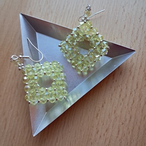 Veronika bicone fülbevaló 3 - ékszer - fülbevaló - lógó fülbevaló - Meska.hu