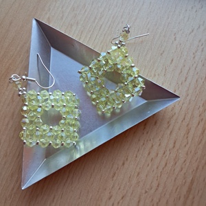 Veronika bicone fülbevaló 3 - ékszer - fülbevaló - lógó fülbevaló - Meska.hu