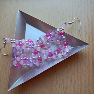 Veronika bicone fülbevaló 5 - ékszer - fülbevaló - lógó fülbevaló - Meska.hu