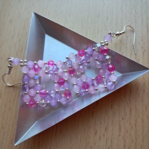 Veronika bicone fülbevaló 5 - ékszer - fülbevaló - lógó fülbevaló - Meska.hu