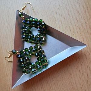 Veronika bicone fülbevaló 6 - ékszer - fülbevaló - lógó fülbevaló - Meska.hu