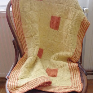 Kötött pamut baba takaró patchwork stílusban - Meska.hu
