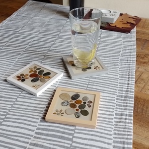 Poháralátét kavicsokkal - otthon & életmód - konyhafelszerelés, tálalás - tálalás - tányér- és poháralátét - Meska.hu