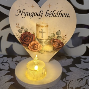 Kegyeleti díszek  LED mécsessel - Meska.hu