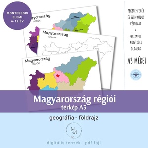 Magyarország régiói térkép többféle - A4 plakátok+ térkép zászlók/címkék a vármegyék neveivel vagy A3 plakátok - játék & sport - készségfejlesztő és logikai játék - oktató játékok - Meska.hu