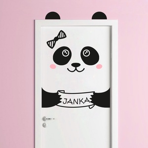 Panda ajtómatrica névvel - Meska.hu
