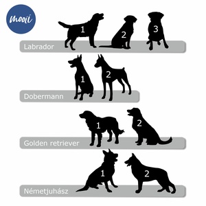 Kutyás matrica autóra - labrador, dobermann, golden retriever, németjuhász - otthon & életmód - papír, írószer - matrica, matrica csomag - Meska.hu